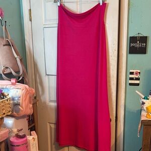 Zenana Outfitters Hot Pink Maxi Skirt Size 3X
